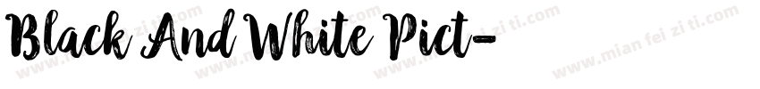 Black And White Pict字体转换